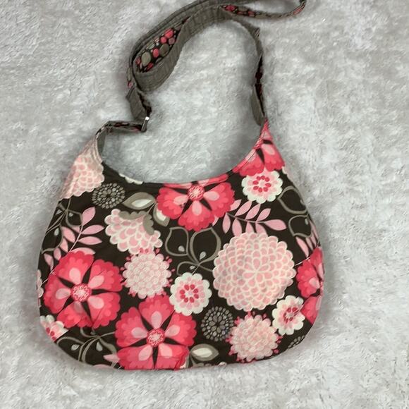 Handmade Reversible quilted pink and grey tote crossover bag - Picture 9 of 9